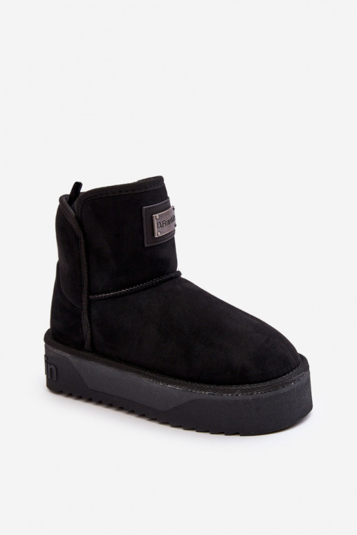 Vegano EModoodporne Botas de neve com uma plataforma D.Franklin DFSH371004 cor preta