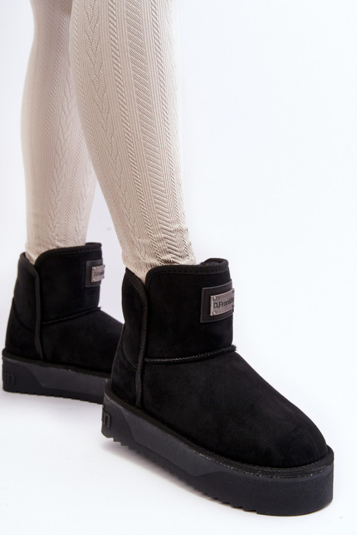 Vegano EModoodporne Botas de neve com uma plataforma D.Franklin DFSH371004 cor preta