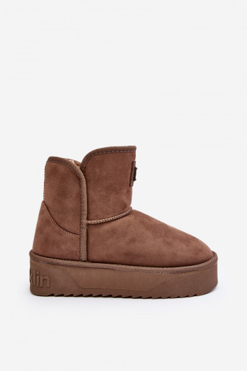 Vegano Botas de neve com uma plataforma D.Franklin DFSH371004 bege 2