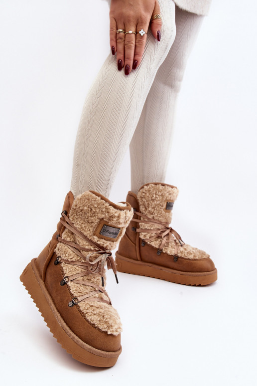 EModoodporne Botas de neve com uma plataforma Vegano D.Franklin DFSH370004 cor marrom