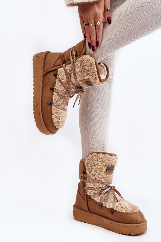 EModoodporne Botas de neve com uma plataforma Vegano D.Franklin DFSH370004 cor marrom