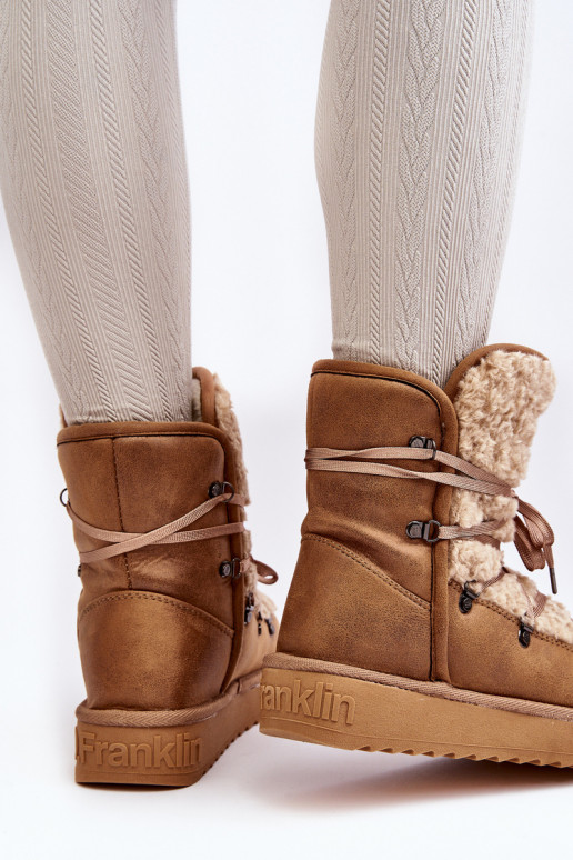 EModoodporne Botas de neve com uma plataforma Vegano D.Franklin DFSH370004 cor marrom