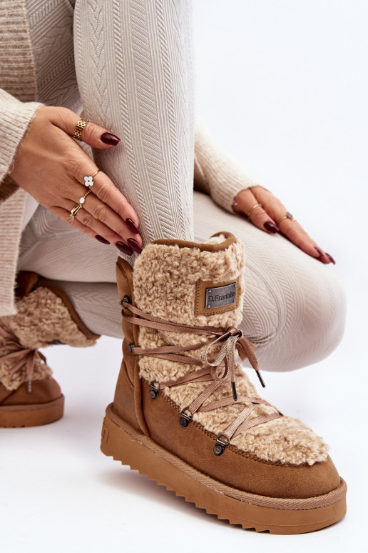 EModoodporne Botas de neve com uma plataforma Vegano D.Franklin DFSH370004 cor marrom