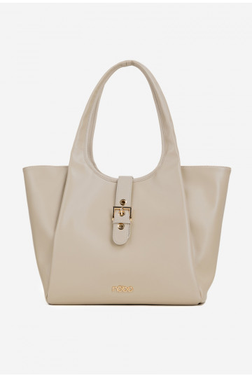 Portátil Compradorka com fivelas NOBO BAG6010-015 Brilhantementebege