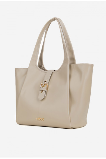Portátil Compradorka com fivelas NOBO BAG6010-015 Brilhantementebege 2