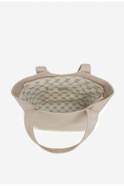 Portátil Compradorka com fivelas NOBO BAG6010-015 Brilhantementebege