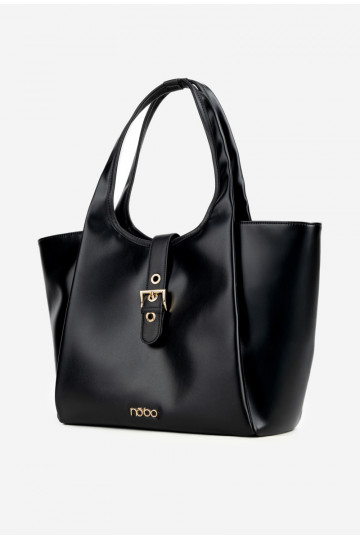 Portátil Compradorka com fivelas NOBO BAG6010-020 preto 2