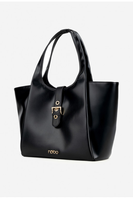 Portátil Compradorka com fivelas NOBO BAG6010-020 preto