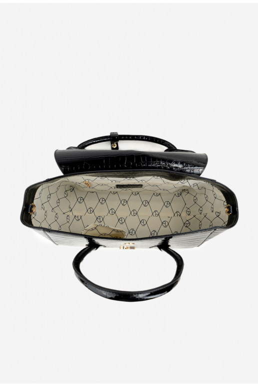 com efeito verniz Portátil Porta-malas com uma impressão NOBO BAG5810-M20 preto