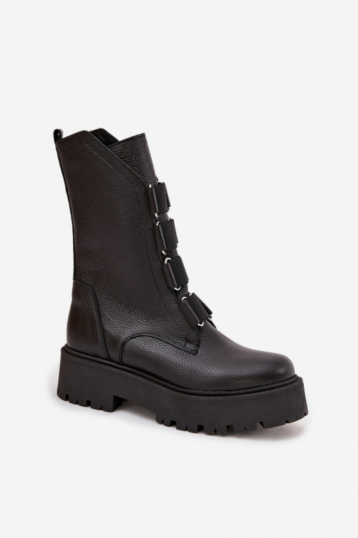 Botas femininasHabilitadoturalnej Skóry com uma plataforma Zazoo 3795 cor preta Botas femininasHabilitadoturalnej Skóry com uma plataforma Zazoo 3795 cor preta