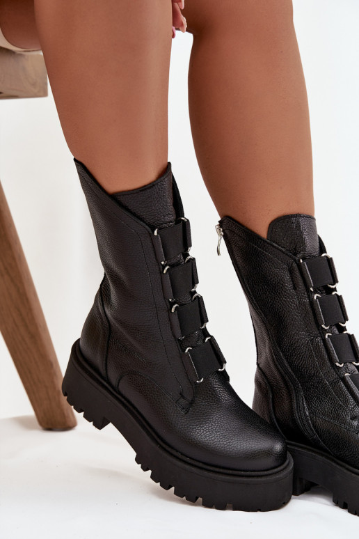 Botas femininasHabilitadoturalnej Skóry com uma plataforma Zazoo 3795 cor preta Botas femininasHabilitadoturalnej Skóry com uma plataforma Zazoo 3795 cor preta