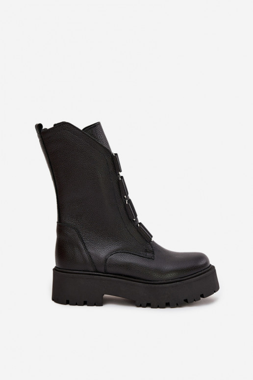 Botas femininasHabilitadoturalnej Skóry com uma plataforma Zazoo 3795 cor preta Botas femininasHabilitadoturalnej Skóry com uma plataforma Zazoo 3795 cor preta