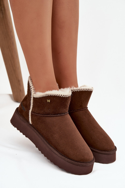 Botas de neve Feminino com uma plataforma EMrangler 20253093.IKU CzekoladoParae