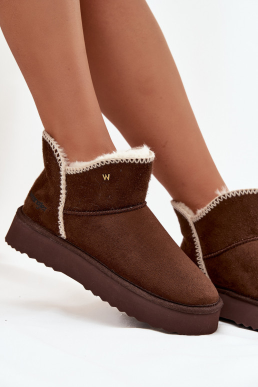 Botas de neve Feminino com uma plataforma EMrangler 20253093.IKU CzekoladoParae