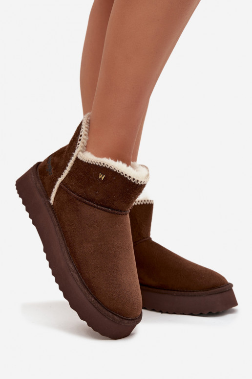 Botas de neve Feminino com uma plataforma EMrangler 20253093.IKU CzekoladoParae