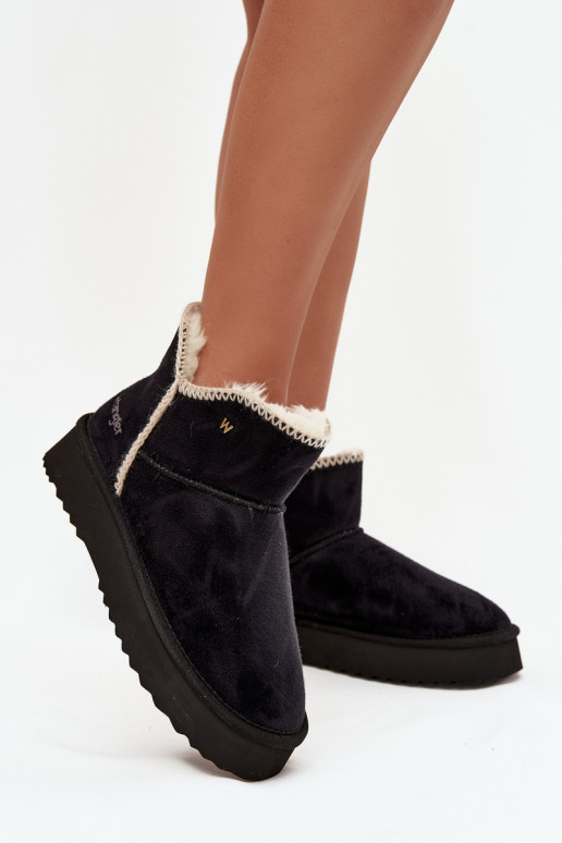 Botas de neve Feminino com uma plataforma EMrangler 20253093.25Y cor preta