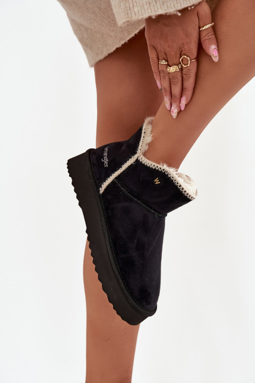 Botas de neve Feminino com uma plataforma EMrangler 20253093.25Y cor preta