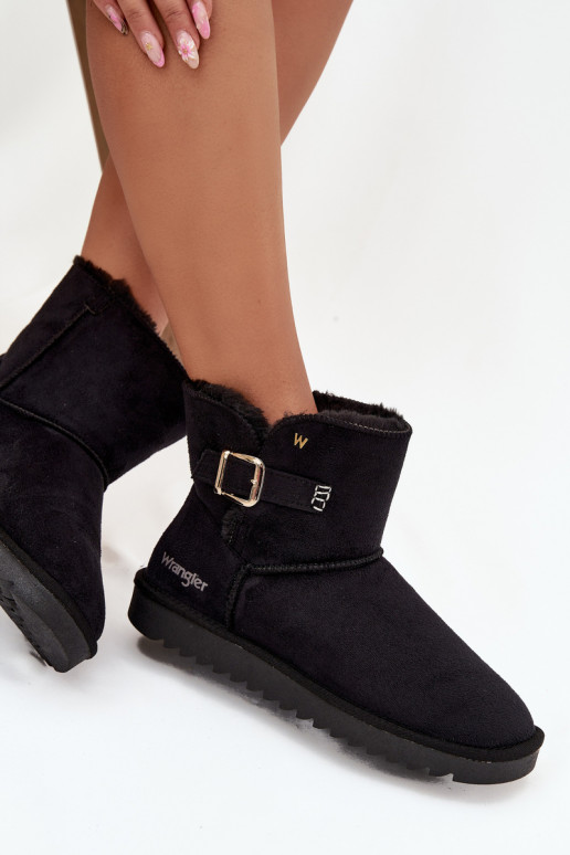 Botas de neve Feminino com fivelas EMrangler 20253091.25Y cor preta