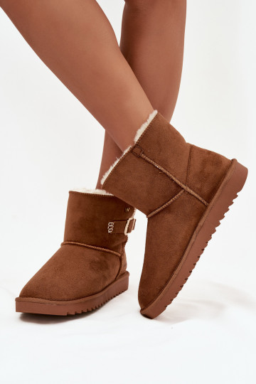 Botas de neve Feminino com fivelas EMrangler 20253091.37B cor marrom 2