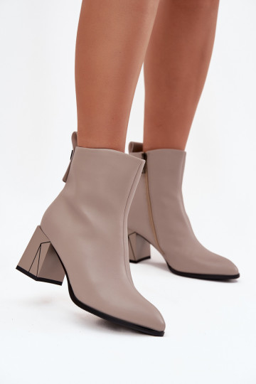 aquecimento Botas com saltoHabilitadoturalnej Skóry Vinceza 66812 cor cinza 2