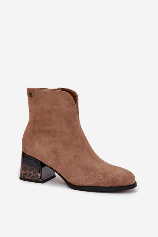 Botas femininasHabilitadoturalnego de camurçau com salto aquecimento Vinceza 66806 cor marrom