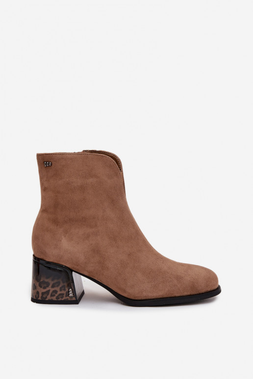 Botas femininasHabilitadoturalnego de camurçau com salto aquecimento Vinceza 66806 cor marrom