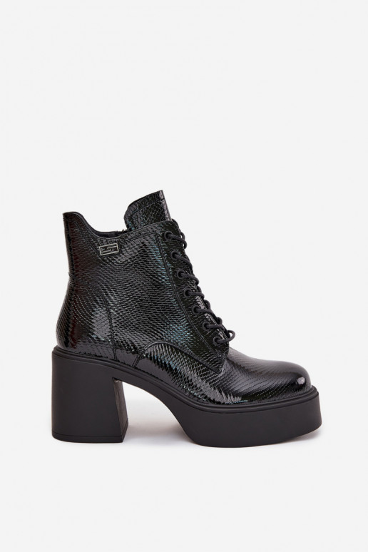 com efeito verniz Pele Botas femininas com uma plataforma I Registro Vinceza 66817 cor preta com efeito verniz Pele Botas femininas com uma plataforma I Registro Vinceza 66817 cor preta