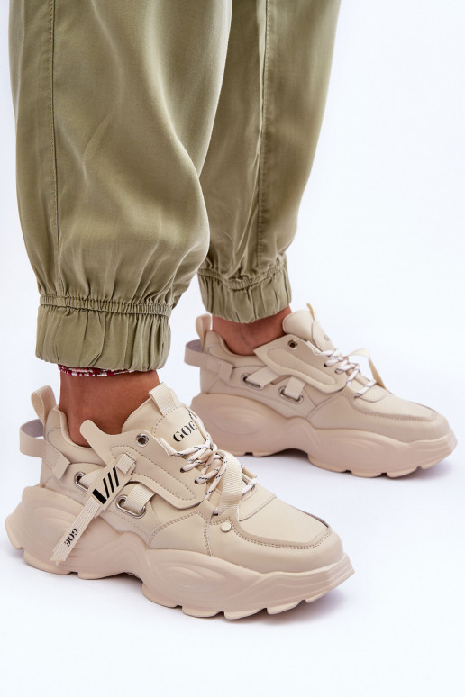 tênis À modalo de tênis GOE MM2N4015 bege