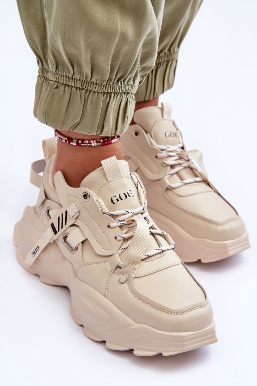 tênis À modalo de tênis GOE MM2N4015 bege