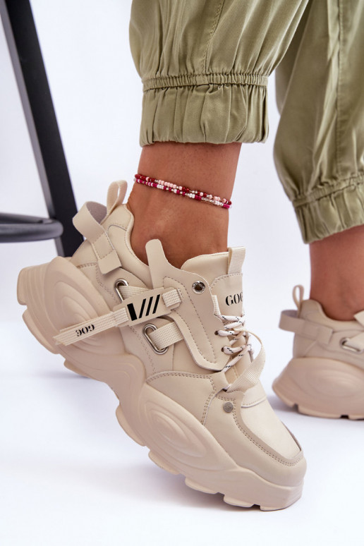 tênis À modalo de tênis GOE MM2N4015 bege