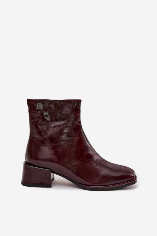 Botas femininasHabilitadoturalnej Skóry Klocke aquecimento D&A CR52-715 Borgonha