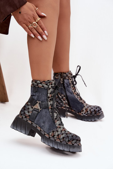 Botas de trabalho femininas de tornozelo Tai turiciejka 07072-03 em várias cores