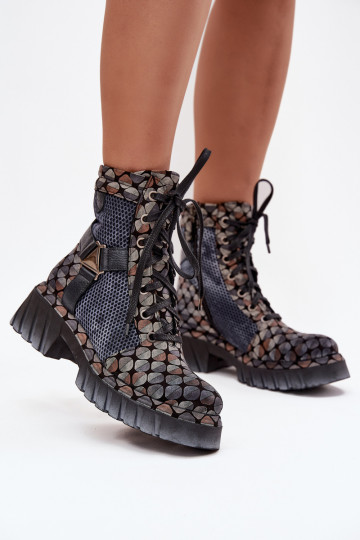 Pele Botins de trabalho Feminino Tem que serciejka 07072-03 Cores diferentes 2