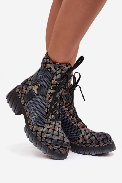 Pele Botins de trabalho Feminino Tem que serciejka 07072-03 Cores diferentes