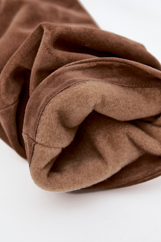 Enrugado botasHabilitadoturalnego de camurçau com salto aquecimento Zazoo 4228 cor marrom