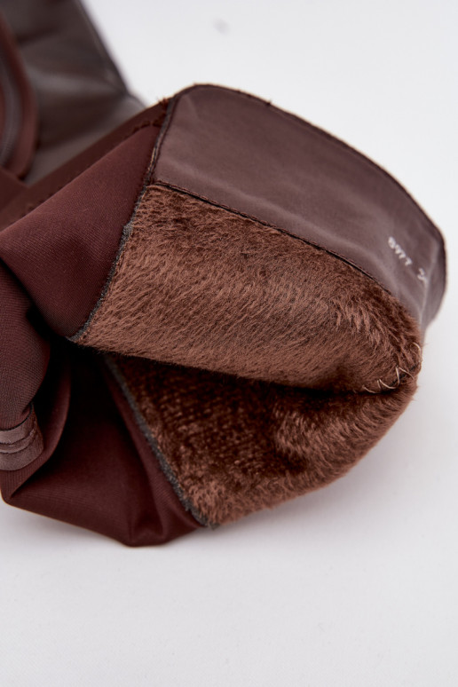 Botas longas femininas de eco couro, chocolate, Sylvina Botas longas femininas de eco couro, chocolate, Sylvina