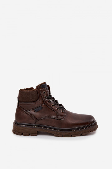 Botas masculinas forradas Wrangler 20253034.IKU na cor marrom escuro 2