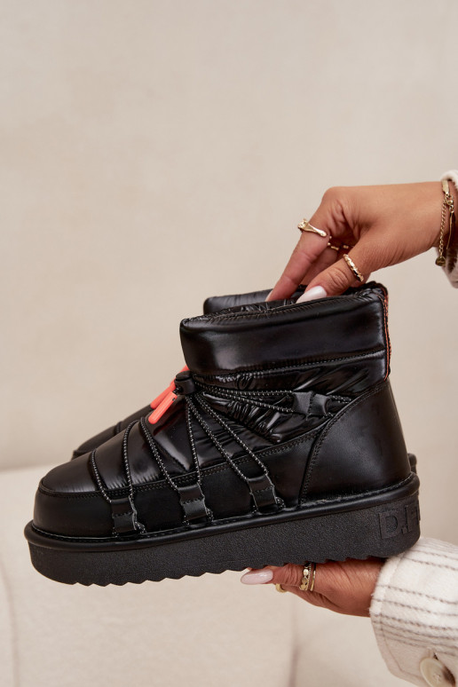 Botas de neve Feminino com uma plataforma D.Franklin DFSH370020 cor preta