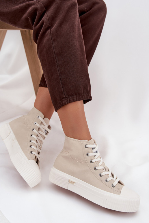 Sapatos de lazer com uma plataforma LEE 50253002.35E ISLA EMOMEN MID bege