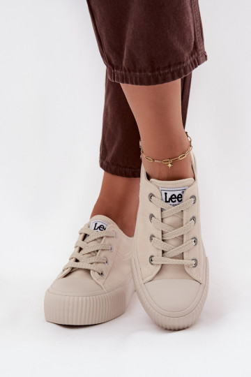 Tênis casuais com plataforma LEE ISLA C INOMEN LOIN 50253001.35E na cor areia 2