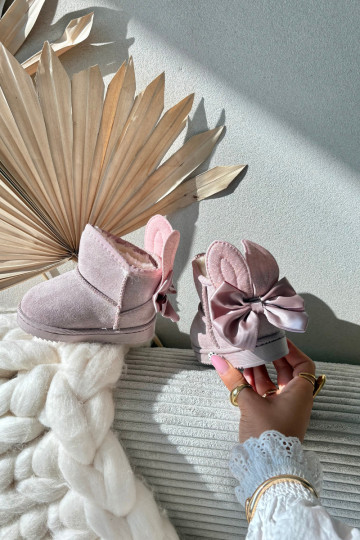 Infantil aquecimento Botas de neve com fitas cor rosa Meriva 2