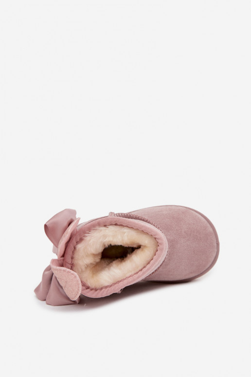 Infantil aquecimento Botas de neve com fitas cor rosa Meriva Infantil aquecimento Botas de neve com fitas cor rosa Meriva
