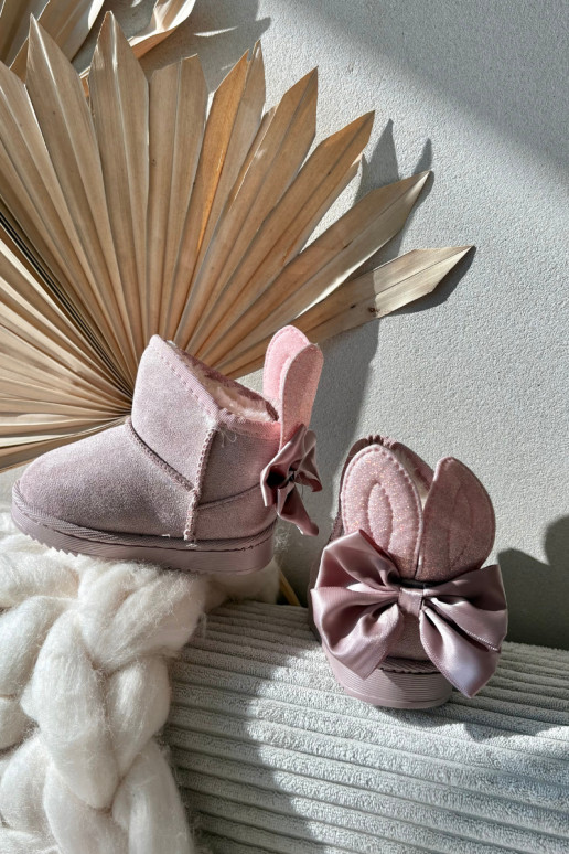 Infantil aquecimento Botas de neve com fitas cor rosa Meriva Infantil aquecimento Botas de neve com fitas cor rosa Meriva