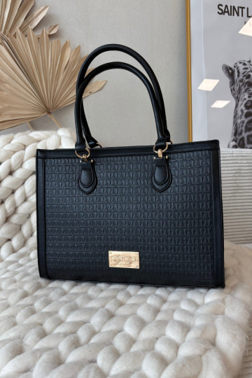Bolsa com padrão em relevo NOBO BAG6150-020 preta