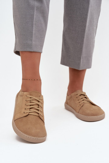 sapatos casuais Typu BarefootHabilitadoturalnego de camurçau Zazoo 314 bege 2