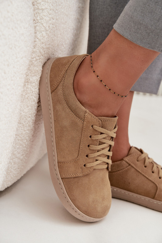 sapatos casuais Typu BarefootHabilitadoturalnego de camurçau Zazoo 314 bege