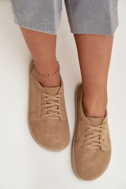 sapatos casuais Typu BarefootHabilitadoturalnego de camurçau Zazoo 314 bege