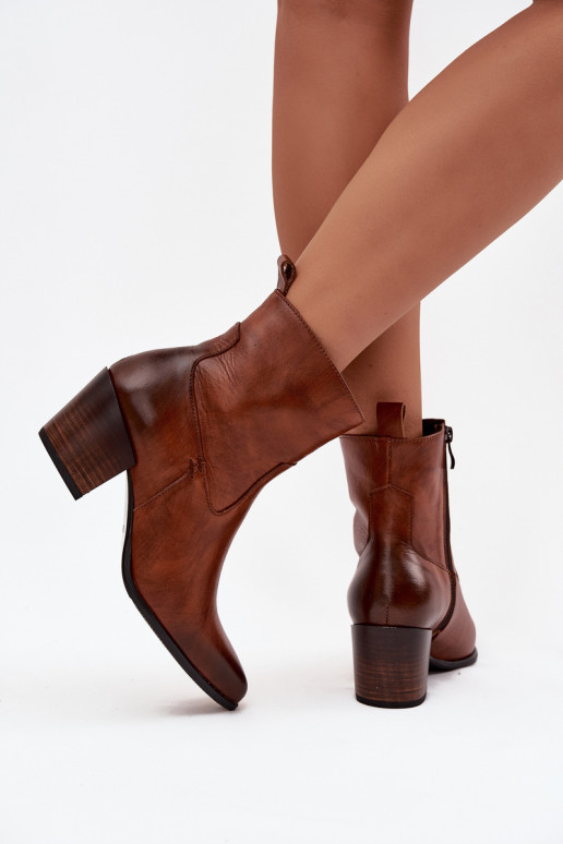 Pele botas estilo coParaboy Feminino com salto aquecimento Zazoo 60565 cor marrom