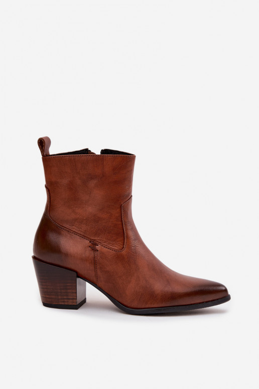 Pele botas estilo coParaboy Feminino com salto aquecimento Zazoo 60565 cor marrom