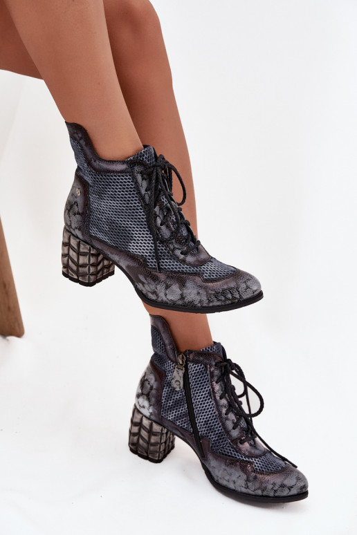 Pele Botas femininas Tem que serciejka 06989-03 cor cinza